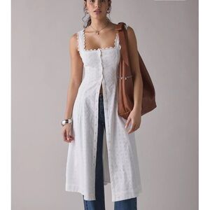 Kimchi Blue Mariana Eyelet Lace Button-Front Midi Dress